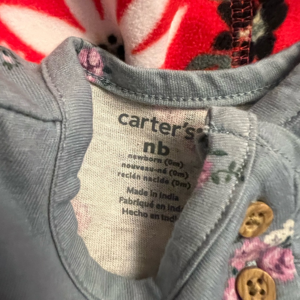 6pc NWOT newborn baby girl carters clothing lot - Picture 6 of 10